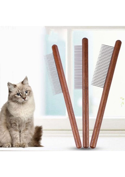 Uzun Dişler Kedi Tarak Çelik Pet Saç Çıkarıcı Ahşap Saplı Kedi Saç Tarak Evcil Hayvan Bakım Masajı Köpek Fırça Temizleme Aracı Evcil Hayvan Malzemeleri (Yurt Dışından)