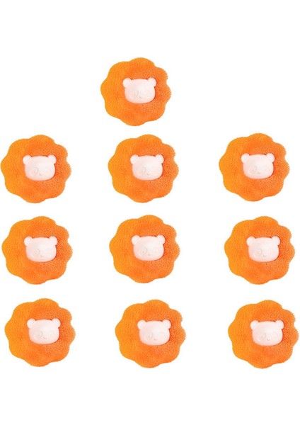 10 Adet-Turuncu Kedi Köpek Epilasyon Sünger Topları Anti-Sarma Zorla Sürtünme Temizleme Yapışkan Saç Topları Yıkama Giysileri Kedi Bakım Malzemeleri (Yurt Dışından)