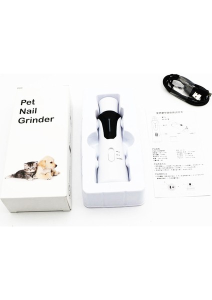 Gösterildiği Gibi Pet Otomatik Tırnak Kalemtıraş Kedi Köpek Manikür Temizleme Pençe Kalemtıraş Şarj Edilebilir USB Şarj Elektrikli Tırnak Makası Araçları (Yurt Dışından)