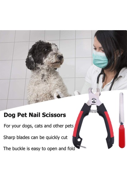 Dosya ile 16 cm 1 Takım Pet Kedi Köpek Tırnak Makası Kesici Orak Paslanmaz Çelik Bakım Makası Makaslar Hayvanlar Için Pet Pençeleri Köpek Malzemeleri (Yurt Dışından) fırsatları