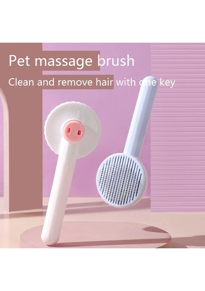 Süt Beyaz Pet Kedi Tarak Fırça Pet Köpek Tarak Saç Pet Saç Tarak Kaldırır Kendi Kendini Temizleyen Slicker Fırça Kediler Köpekler Için Karışık Saç Güzellik Kaldırır (Yurt Dışından) fırsatları