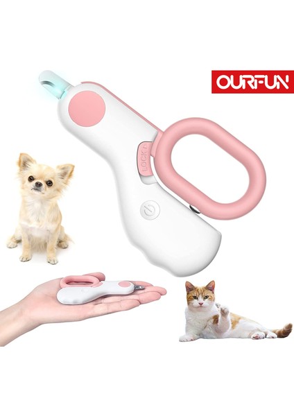 Pembe Köpek Tırnak Makası Küçük Hayvanlar Için Kedi Tırnak Makası LED Işık ile Ev Bakım Aracı Için Köpek Kedi Için En Iyi Kedi Pençe Bakım Seti (Yurt Dışından) fiyatları