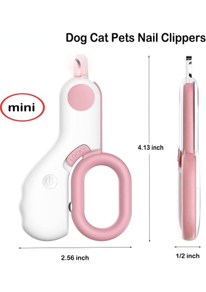 Pembe Köpek Tırnak Makası Küçük Hayvanlar Için Kedi Tırnak Makası LED Işık ile Ev Bakım Aracı Için Köpek Kedi Için En Iyi Kedi Pençe Bakım Seti (Yurt Dışından) modelleri