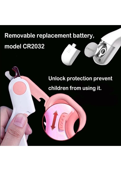 Pembe Köpek Tırnak Makası Küçük Hayvanlar Için Kedi Tırnak Makası LED Işık ile Ev Bakım Aracı Için Köpek Kedi Için En Iyi Kedi Pençe Bakım Seti (Yurt Dışından) fırsatları