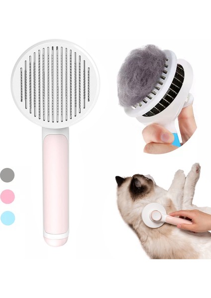 Pembe Pet Kedi Fırça Köpek Tarak Saç Pet Saç Tarak Kaldırır Kendi Kendini Temizleyen Slicker Fırça Kediler Köpekler Için Karışık Saç Güzellik Ürünleri Kaldırır (Yurt Dışından) fiyatları