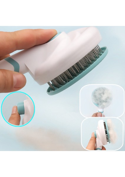 Pinka Düğme Olmadan Kedi Tarak Tek Tıklama Kedi Saç Çıkarıcı Evcil Bakım Masajı Kediler Saç Taraklar Paslanmaz Çelik Köpek Fırçası Temizleme Araçları Evcil Malzemeleri (Yurt Dışından)