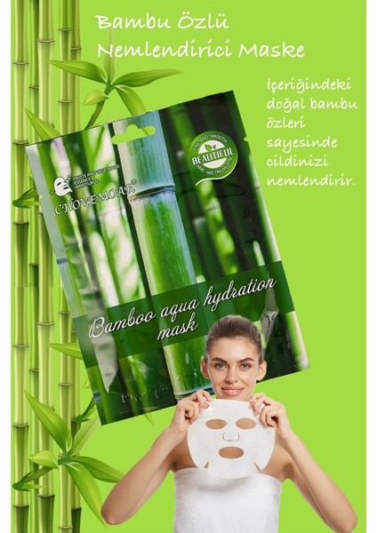 Bambu Öz Yaprağı Yüz Maskesi Bamboo Aqua Hydration Mask Bambusa Vulgaris XLM92