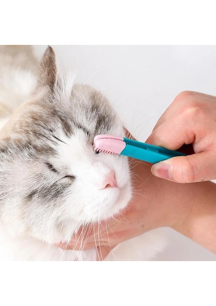 Stil 2 Çevre Dostu Kedi Gözü Mendil Ovmak Yavru Göz Ovma El Kedi Gözü Kaka Fırçası Yeniden Kullanılabilir Toka Tasarım Pet Tarak Gözy Leke Fırçası (Yurt Dışından)