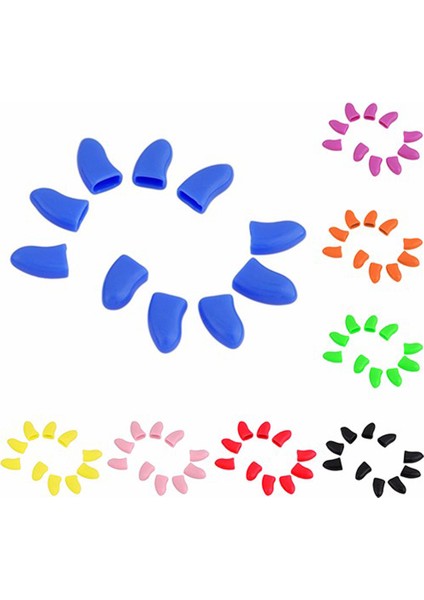 Kırmızı S Yeni 20 Adet Sevimli Silikon Yumuşak Kedi Tırnak Kapakları/kedi Pençe Pençesi/ark ile Pet Tırnak Koruyucu/kedi Tırnak Kapağı Ücretsiz Tutkal Aplikatör ile (Yurt Dışından)