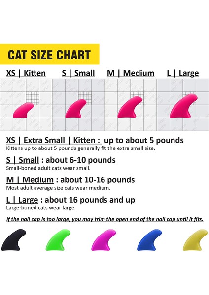 Mor L 20 Adet Renkli Kedi Tırnak Kapakları Yumuşak Kedi Pençesi Yumuşak Paws Ücretsiz Yapışkanlı Tutkal Pet Tırnak Koruyucu Kapak (Yurt Dışından) fırsatları