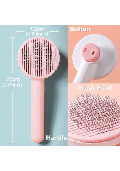 Pembe Pet Kedi Fırça Köpek Tarak Kendi Kendini Temizleyen Slicker Fırça Kedi Köpek Saç Karışık Pet Saç Masaj Tarak Kediler Aksesuarları Kaldırır (Yurt Dışından) fırsatları