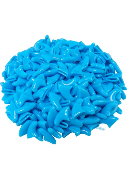 Gök Mavisi Xs 20 Adet Çizilmez Silikon Yumuşak Kedi Tırnak Kapakları / Kedi Pençe Pençesi / Evcil Hayvan Tırnak su / Tutkal ve Aplikatör ile Kedi Tırnak Kapağı (Yurt Dışından)