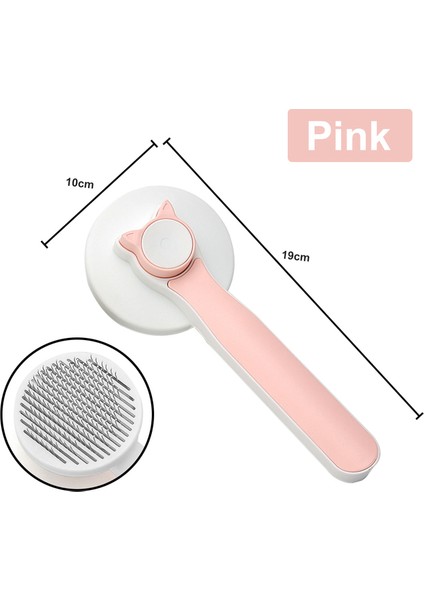 Pembe Pet Kedi Bakım Fırçası Köpek Tarak Saç Pet Saç Tarak Kaldırır Kendi Kendini Temizleyen Slicker Fırça Kediler Köpekler Için Karışık Saç Güzellik Kaldırır (Yurt Dışından)