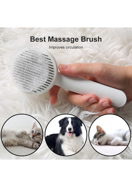 Pembe Pet Kedi Bakım Fırçası Köpek Tarak Saç Pet Saç Tarak Kaldırır Kendi Kendini Temizleyen Slicker Fırça Kediler Köpekler Için Karışık Saç Güzellik Kaldırır (Yurt Dışından) fiyatları