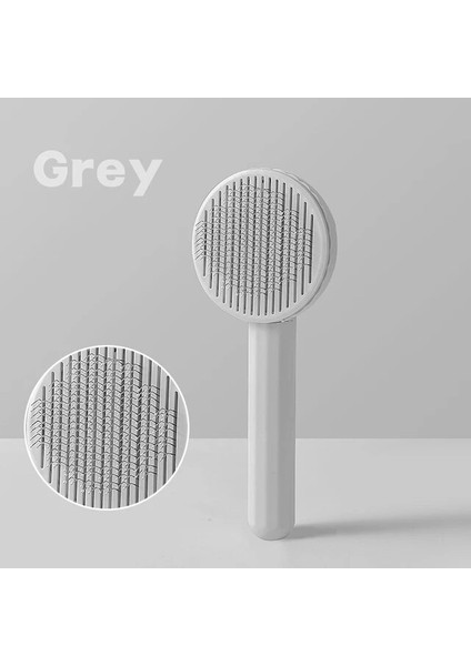 Gri-1 Adet Pet Kedi Fırça Köpek Tarak Kendi Kendini Temizleyen Slicker Fırça Kedi Köpek Saç Karışık Pet Saç Masaj Tarak Kediler Aksesuarları Kaldırır (Yurt Dışından)