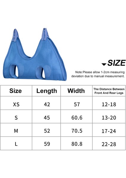 Mavi M Çok Fonksiyonlu Evcil Hayvan Hamağı Tamir Tırnak Kedi Köpek Bakım Hamak Yumuşak 2 Kanca İle Pet Bakım Temizlik Malzemeleri (Yurt Dışından)