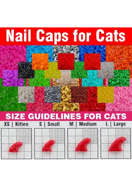 Neon Kırmızı Xs 120 Adet - Kediler Için Yumuşak Tırnak Başlıkları + 6x Yapışkan Tutkal + 6x Aplikatör /* Xs, S, M, L, Pençe, Pençe, Kapak, Lot, Kedi */ (Yurt Dışından) fiyatları