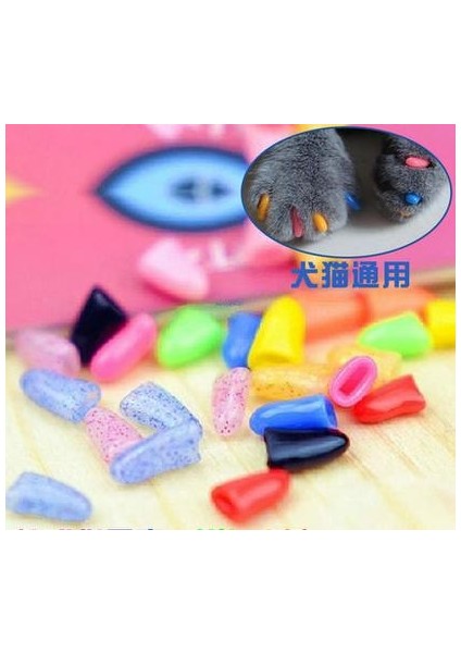 E L Sıcak Satış Çok 100 Adet Kristal Serisi Yumuşak Kedi Evcil Hayvan Tırnak Kapakları Pençe Kontrolü Paws Off + 5 Adet Yapışkan Tutkal Güvenlik Boyut Xs S M L (Yurt Dışından) fiyatları