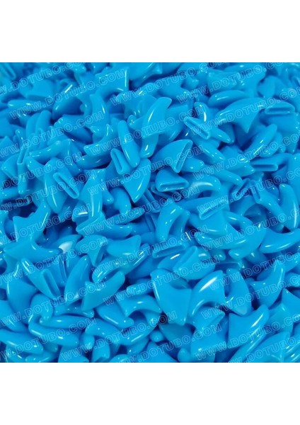 Gök Mavisi M 20 Adet/grup Yumuşak Kedi Silikon Tırnak Kapakları Yumuşak Kedi Paw Pet Tırnak Koruyucu Yapışkan Tutkal ve Aplikatör ile Boyutu Xs S M L (Yurt Dışından)