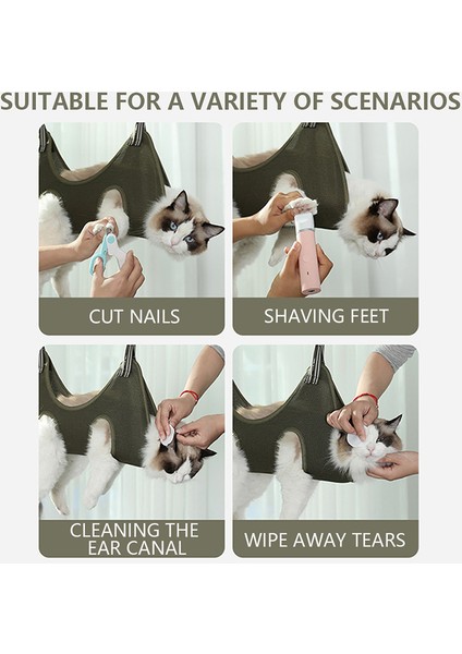 Mavi Xs Kedi Bakım Tırnak Kesme Anti Scratch Bite Sabit Çanta Banyo Kırpma Kısıtlama Çantası Pet Güzellik Hamak Asılı Yeni Evcil Hayvan Malzemeleri (Yurt Dışından) modelleri