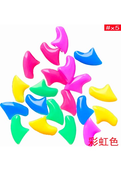 Gökkuşağı Xs 20 Adet Silikon Yumuşak Kedi Tırnak Kapakları/Kedi Pençe Pençesi/Evcil Hayvan Tırnak Koruyucu/Kedi Tırnak Kapağı Tutkal Ve Aplikatör İle (Yurt Dışından)