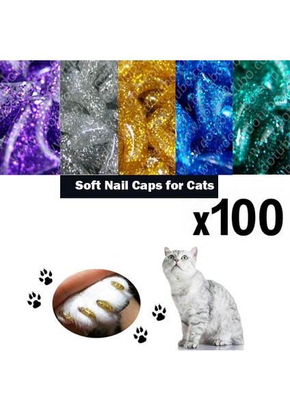 5 Adet 8O19 Xs 100 Adet Kedi Pet Tırnak Kapakları Kediler Için Çizilmez Aksesuarlar Evcil Hayvan Ürünleri 5x Yapışkanlı Tutkal * Xs, S, M, L, Kapak, Pençeler Tırnak Kapakları (Yurt Dışından) modelleri
