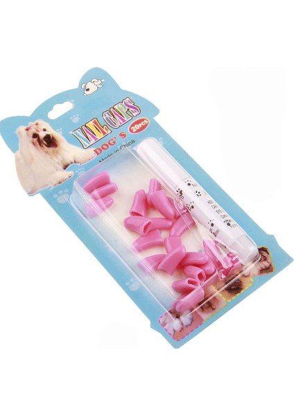 Pembe S-Cat Yumuşak Kedi Tırnak Kapakları Köpek Paw Tırnak Koruyucu Pençe Kap Yavru Tırnak Kapak Pet Paws Yapışkanlı Tutkal İle Caps Kedi Bakım Malzemeleri (Yurt Dışından)