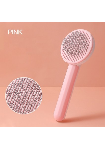 Pembe 20X7.5 cm Pet Kedi Fırça Köpek Tarak Kendi Kendini Temizleyen Slicker Fırça Kedi Köpek Saç Karışık Pet Saç Masaj Tarak Kediler Aksesuarları Kaldırır (Yurt Dışından)