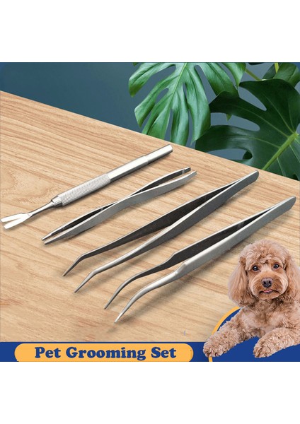 Cımbız Pet Kene Temizleme Çelik Alet Kiti Yavru Parazitler Pire Kma Kanca Cımbız Klip Seti Insanlar Kedi Köpek Bakım Malzemeleri (Yurt Dışından) fiyatları