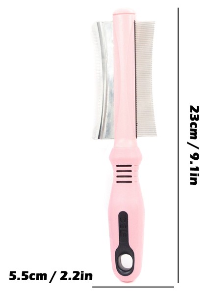 Q020NPK M Pet Saç Tarak Kedi Köpek Saç Çıkarıcı Çift Taraflı Kolay Dökülme Fırçası Kedi Bakım Aracı Için Uzun Küçük Saç Köpek (Yurt Dışından)