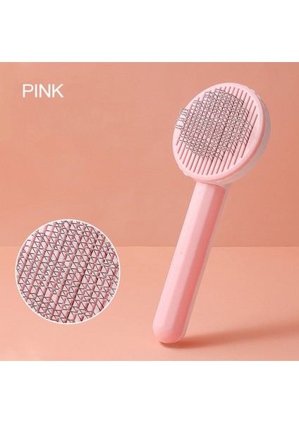 Pembe 20X7.5 cm Pet Kedi Fırça Köpek Tarak Kendi Kendini Temizleyen Slicker Fırça Kedi Köpek Saç Karışık Pet Saç Masaj Tarak Kediler Aksesuarları Kaldırır (Yurt Dışından)