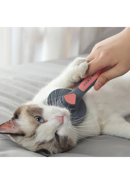 Gri Kedi Köpek Tarak Köpek Saç Çıkarıcı Fırça Pet Bakım Slicker Iğne Tarak Saç Karışık Kendi Kendini Temizleyen Kedi Malzemeleri Aksesuarları Kaldırır (Yurt Dışından) fırsatları
