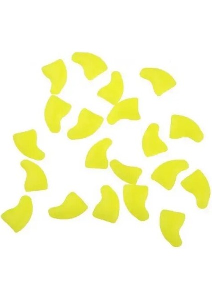 Sarı L 20 Adet Yumuşak Plastik Renkli Kedi Tırnak Kapakları Pençe Pençe Koruyucu Kapak Tutkal ile Profesyonel Pet Tırnak Kapakları Pet Kediler Için (Yurt Dışından)