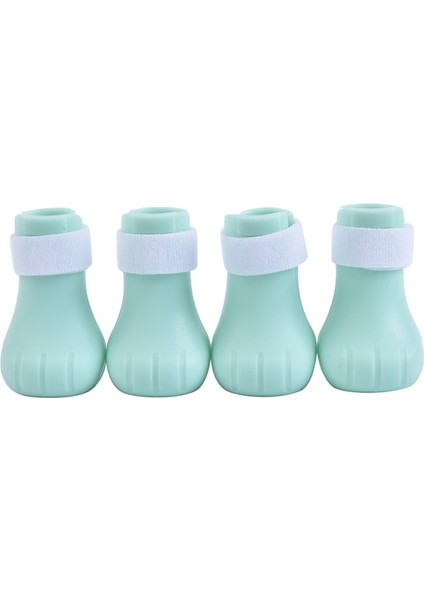 Yeşil 4 Adet Anti-Isırma Banyo Yıkama Kedi Pençesi Kapak Kesim Çivi Ayak Koruyucu Pet Paw Koruyucu Anti-Scratch Kedi Ayakkabı Çizmeler Ayarlanabilir (Yurt Dışından)
