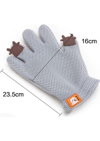 Gri Sol Yumuşak Silika Jel Kedi Tarak Pet Bakım Eldiveni Kedi Köpek Saç Fırçası Tarak Kediler Köpekler Için Pet Bakım Tarağı Yüzeyi Temizle Şamandıra Saç (Yurt Dışından)