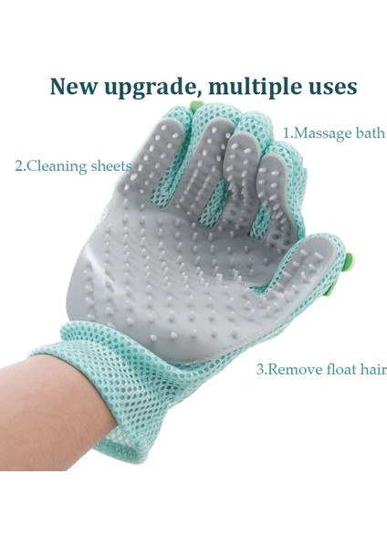 Gri Sol Yumuşak Silika Jel Kedi Tarak Pet Bakım Eldiveni Kedi Köpek Saç Fırçası Tarak Kediler Köpekler Için Pet Bakım Tarağı Yüzeyi Temizle Şamandıra Saç (Yurt Dışından) fırsatları