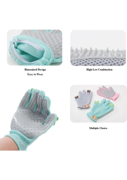 Gri Sol Yumuşak Silika Jel Kedi Tarak Pet Bakım Eldiveni Kedi Köpek Saç Fırçası Tarak Kediler Köpekler Için Pet Bakım Tarağı Yüzeyi Temizle Şamandıra Saç (Yurt Dışından) indirimleri