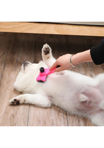 Turuncu Pet Kedi Köpek Bakım Fırçası Tarak Saç Pet Saç Tarak Kaldırır Kendi Kendini Temizleyen Slicker Fırça Kediler Köpekler Için Karışık Saç Güzellik Kaldırır (Yurt Dışından) fırsatları