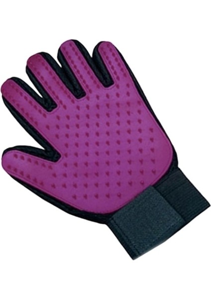 Mor Sol El Sarung Tangan Perawatan Kucing Köpek Kedi Pet Tarak Bakım Dökülme Fırçası Eldiven Temizlik Sırt Masajı Hayvan Banyo (Yurt Dışından)