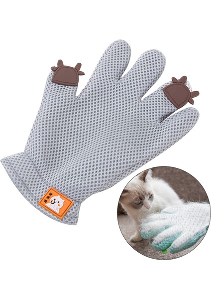 Gri-Sağ El Pet Dökülme Fırçası Eldiven Köpek Kedi Bakım Eldiveni Fırça Tarak Kedi Saç Eldiven Köpekler Banyo Temizlik Malzemeleri Hayvan Taraklar (Yurt Dışından)