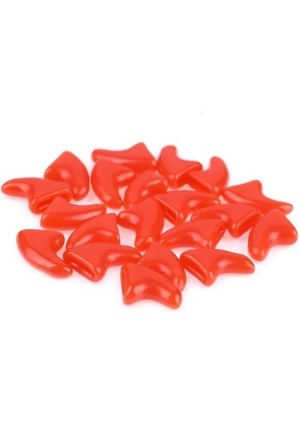 Kırmızı M 100 Adet - Kediler Yavru Paws Bakım Tırnak Pençe Kapağı + 5 Yapışkan Tutkal + 5 Aplikatör Yumuşak Kauçuk Pet Tırnak Kapağı / Paws Caps Evcil Hayvan Malzemeleri (Yurt Dışından)