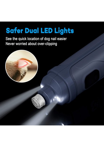 N50 Koyu Mavi Pawsunday Köpek Tırnak Öğütücü 2 Led Işık İle 8000-10000 Rpm Köpek Kedi Ve Küçük Hayvan Için Elektrikli Pet Tırnak Giyotin (Yurt Dışından) modelleri