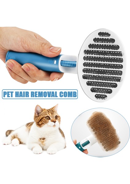 Blue2 19.5X10 cm Hayvan Saç Fırçası Sökücü Pet Köpek Saç Fırçası Kedi Tarak Bakım ve Bakım Kedi Tarak Uzun Saç Köpekler Için Paslanmaz Çelik Fırça (Yurt Dışından) fiyatları