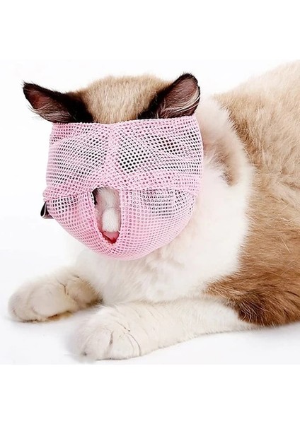Mavi L Nefes Örgü Kedi Anti Bite Ağızlıklar Kedi Yavrusu Banyo Güzellik Bakım Malzemeleri Kedi Maskesi Golf Sopası Kılıfı Temizlik ve Banyo Için (Yurt Dışından)