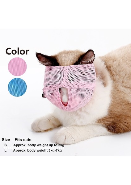 Mavi L Nefes Örgü Kedi Anti Bite Ağızlıklar Kedi Yavrusu Banyo Güzellik Bakım Malzemeleri Kedi Maskesi Golf Sopası Kılıfı Temizlik ve Banyo Için (Yurt Dışından) modelleri