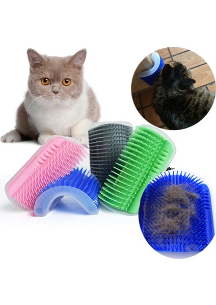 Mavi Pet Kedi Fırça Masaj Cihazı Epilasyon Taraklar Kedi Oyuncakları Plastik Kazıma Kılları Kemer Masajı Bakım Kedi Scratcher Evcil Hayvan Ürünleri (Yurt Dışından)