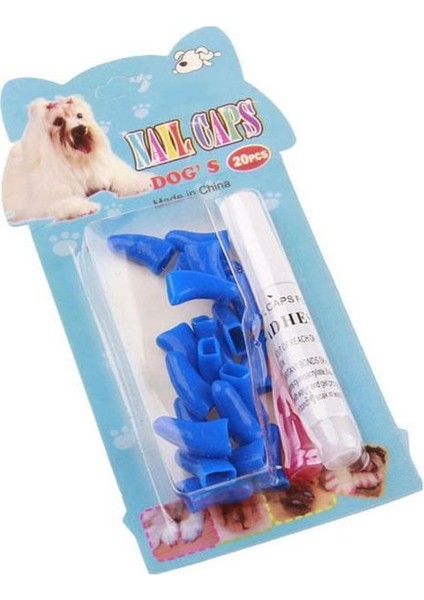 Deniz Mavisi Xl 20 Adet Pet Kediler Çivi Pençeleri Yavru Bakım Tırnak Paws Pençe Kapatma Başlığı Koruyucu (Yurt Dışından)