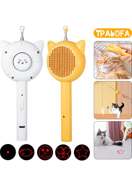 C Tüylü Evcil Hayvan Bakım Tarağı Kedi Saç Fırçası Kedi Sopa Oyuncaklar Yavru Kedi Oynarken Kedi Lazer Oyuncak Çok Fonksiyonlu Evcil Hayvan Ürünleri Kedi Aksesuarları (Yurt Dışından) fiyatları