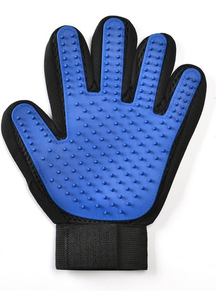 Sol El Mavi Ücretsiz Boyut Kedi Bakım Dökülme Fırçası Eldiven Dokunmatik Pet Köpek Nazik Verimli Sırt Masajı Kürk Yıkama Banyo Fırçası Tarak (Yurt Dışından)