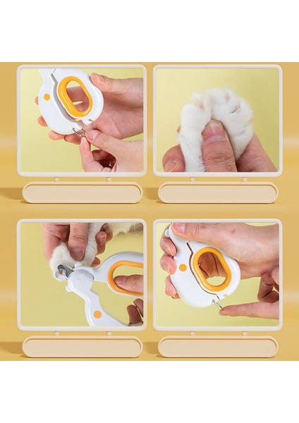 Roket Turuncu Profesyonel Evcil Hayvan Tırnak Makası Seti Dosya Pençe Bakım Makası ile LED Işık Küçük Köpekler Kediler Için (Yurt Dışından) fırsatları